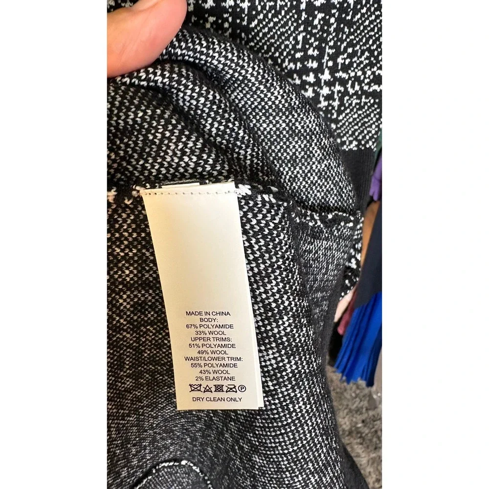 NWOT Kate Spade Mod Knit Wool Grey Plaid Sleeveless Sweater Mini Dress ($498) XS